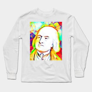 Jeremy Bentham Colourful Portrait | Jeremy Bentham Artwork 11 Long Sleeve T-Shirt